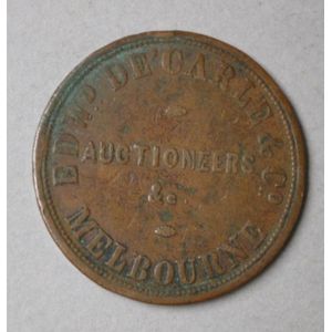 1855 Penny Token E. De Carle & Co Auctioneers Melbourne…