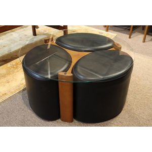 Fondue table, c.1960s by T. H. Brown, blackwood propellor base&hellip;