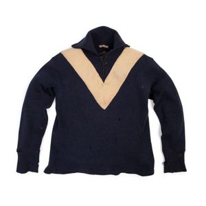 Dick Reynolds Victorian 'Big V' Captain's Jumper, navy blue…