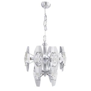 Gaetano Sciolari two tier lens chandelier; polished chrome…