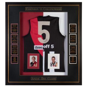 Essendon v Collingwood - Anzac Day Clash, display with number…