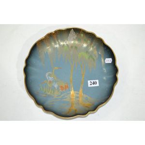 Carlton Ware 'New Stork Bleu Royale' scalloped edge dish