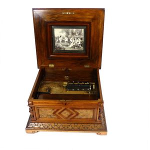A 19th century walnut cased Polyphon, along with numerous…