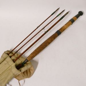 A W.H.Tisdall 'Rotoiti' three-piece split cane trout rod, with…