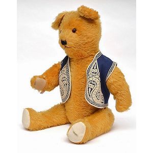 Joy-Toys (Australia) golden teddy, circa 1950s with square…