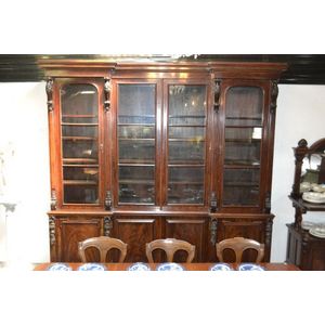 An important mid 19th century breakfront library bookcase in&hellip;