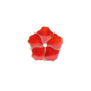 Broche Vintage Fleurs En émail Et Argent Massif Vermeil - Occasion Bon état