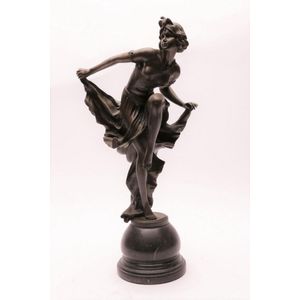 After A. Gori, Art Deco style bronze figure of a dancer, height…