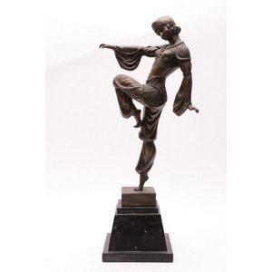 After D.H. Chiparus Art Deco bronze figure of a dancer on…