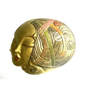A Bict B Trust Art Deco style painted plaster plaque, 20 x 24 cm