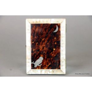 A mother-of-pearl and tortoiseshell card case, 19th century,…