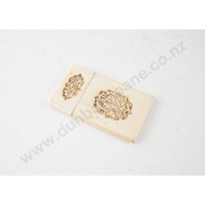 Late circa 19th century Chinese ivory calling card case with 4…