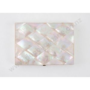 Victorian mother of pearl calling card case traditional floral…