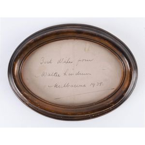 Walter Lindrum autograph on an album page 'Best Wishes from…