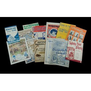14 various Australian sheet music. Aeroplane theme song…