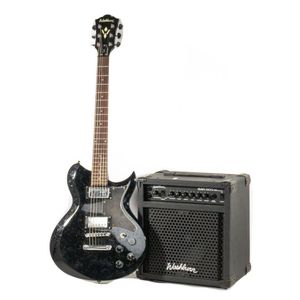 Washburn electric guitar in case with Washburn Amplifier in box,…