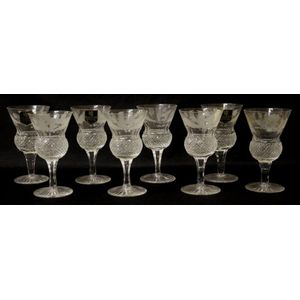 Edinburgh Crystal Thistle Sherry Glasses Set of 8 - British - Victorian ...