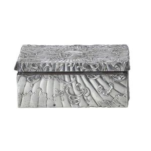 A Continental silver box, late 19th century, maker's mark CM,…