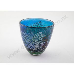 Peter Raos art glass Monet spring vase, etched signature &…