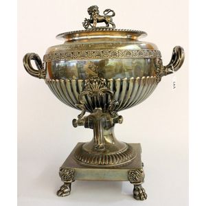 Regency Sheffield Plate Samovar with Lion Finial - Bowls, Comports and ...