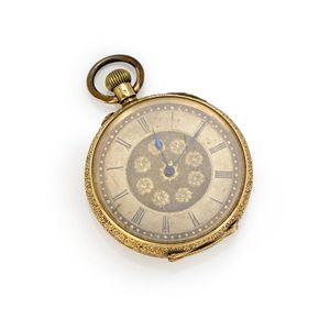 18ct Lady's Gold Pocket Watch with Swiss Movement - Watches - Pocket ...