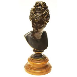F. Barbedienne France 1810-1892 signed bronze female bust…