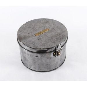 An antique hat tin, metal with brass plaque 'Garrison', 19th&hellip;