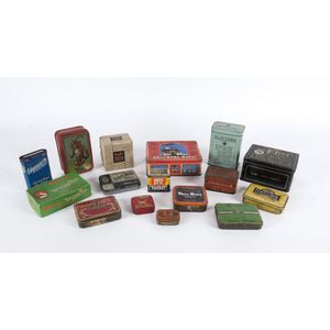 Collection of antique and vintage tins and boxes, 19th and 20th…