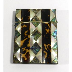 A Victorian tortoise shell, mother of pearl & paua shell…