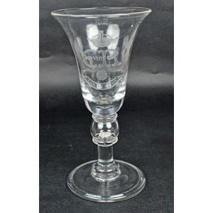 A rare Edward VIII commemorative goblet this long stemmed,…