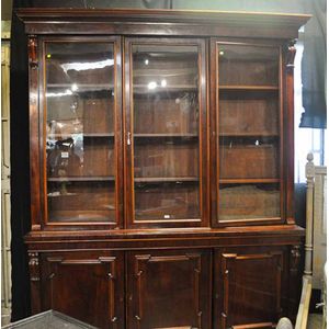 Victorian Mahogany Bookcase with Cupboards - Bookcases - Furniture