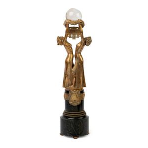 Gustav Gurschner (1873 - 1971) a bronze figural centrepiece…