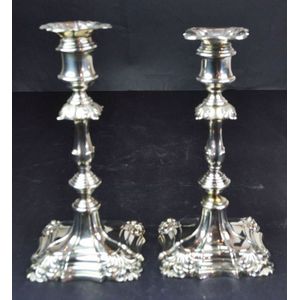 A brace of matched sterling silver candlestick circa 1919-1920…
