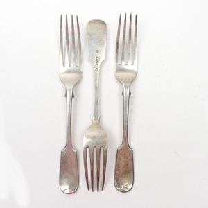 Victorian Silver Fiddle Pattern Table Forks (1875) - Flatware/Cutlery ...