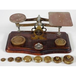 antique weight scales identification