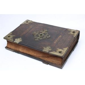 Large leather clad 1833 bible or large proportions and with…