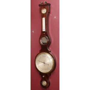 19th century mahogany wheel barometer, by F. Leoni, Andover,…