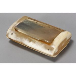 Georgian horn snuff box and cover, of rectangular form, with…