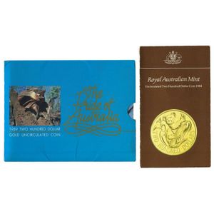 Gold Coins of Australia: 1984 $200 Koala, 1989 $200 Frilled…