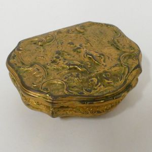 French Rococo Gilt-Copper Snuff Box with Allegorical Figure - Snuff ...