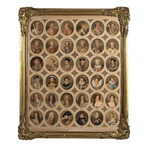 A rare set of thirty-six miniature portraits, 'The rulers of…