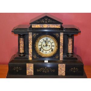 Late 1800's Ansonia Wood Framed Mantle Clock
