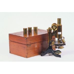 Swift & Sons Monocular Microscope in Mahogany Case - Optical ...