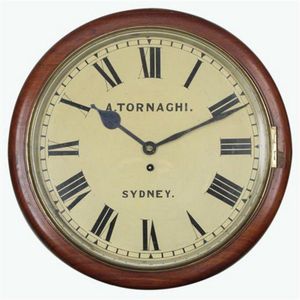 Angelo Tornaghi wall clock from Maitland Court house having a…