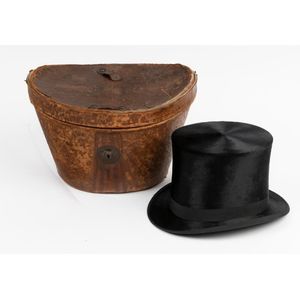 A silk plush top hat by Woodrow & Sons, Britain, circa 1900,&hellip;