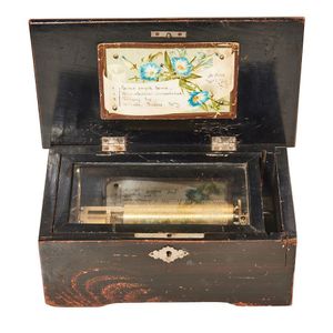 19th Century Painted Music Box with Four Tunes - Musical Boxes ...