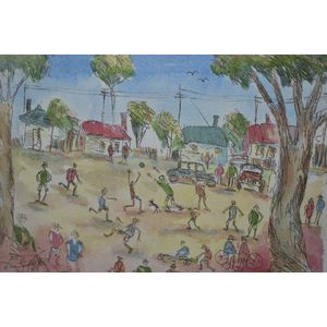 Pro Hart 'Country Kids' artist proof coloured etching, signed…
