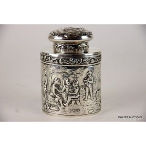 A fine American silver plated tea caddy, early 20th century,…
