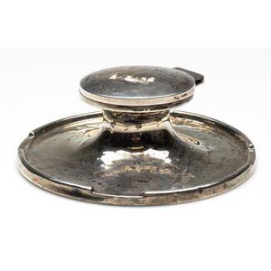 Sterling Silver Inkwell with Hinged Lid and Base - Writing - Inkwells ...