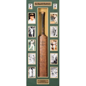 Don Bradman Signed Cricket Bat in Display Case - Sporting - Cricket ...